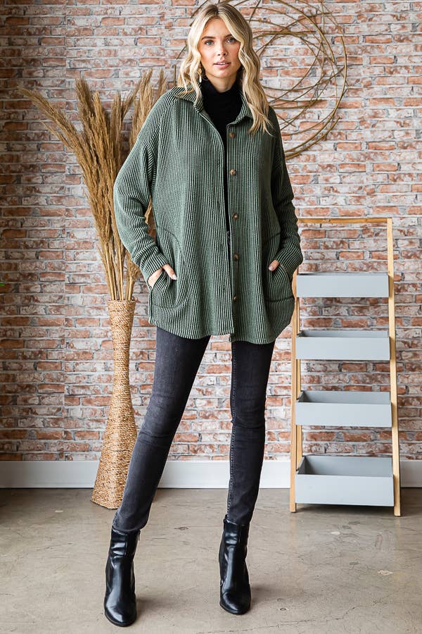 Rib Knit Shacket