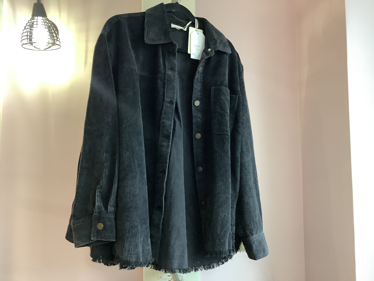 Washed Fabric Corduroy Button Down