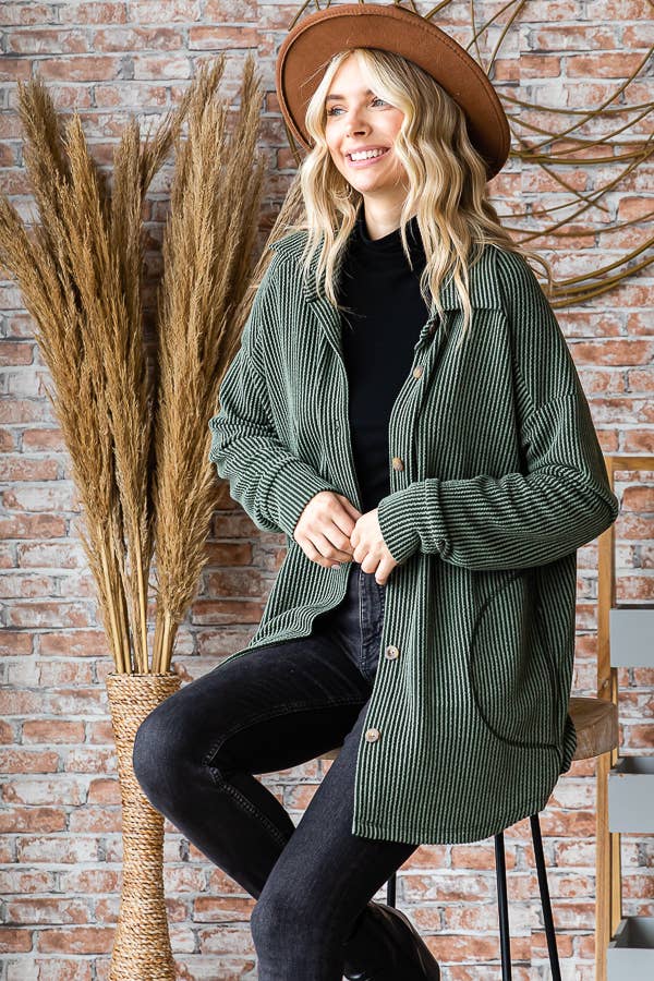 Rib Knit Shacket