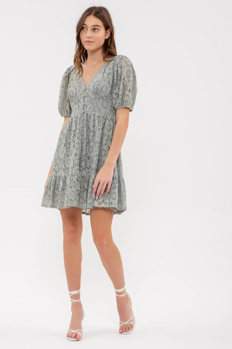 Floral Lace Mini Dress