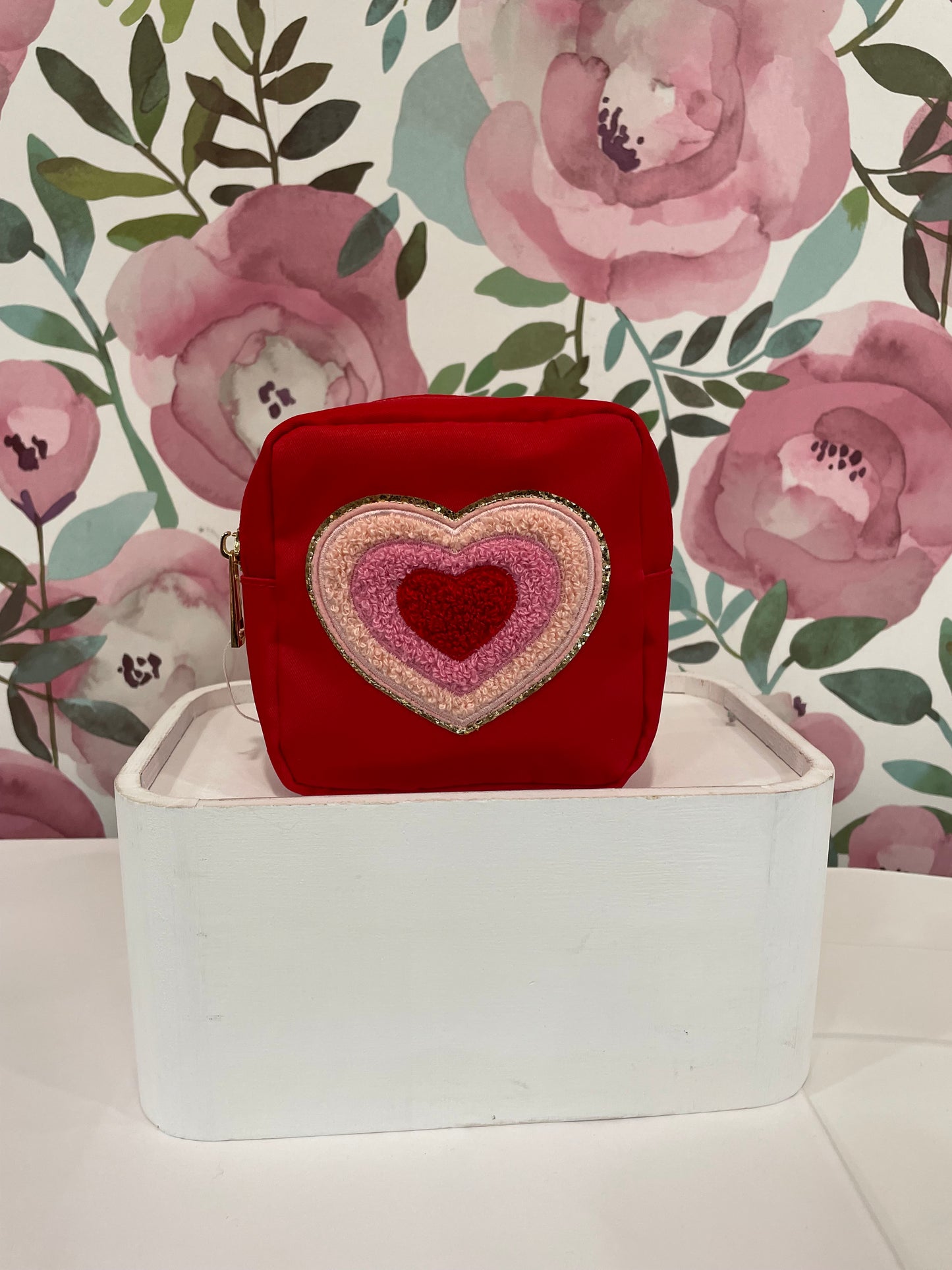 Heart Nylon Cosmetic Bag