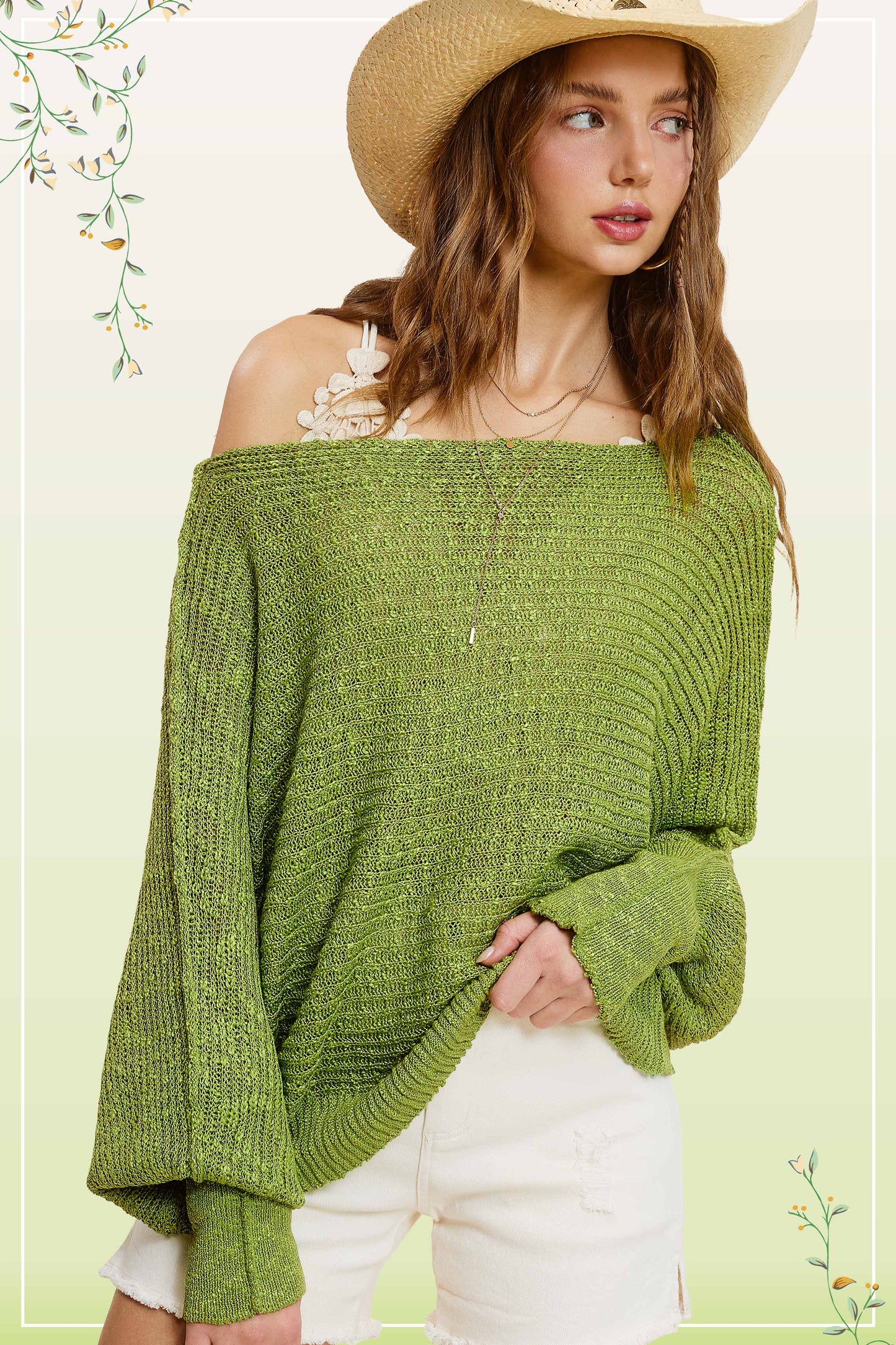 Boat Neck Sweater Top