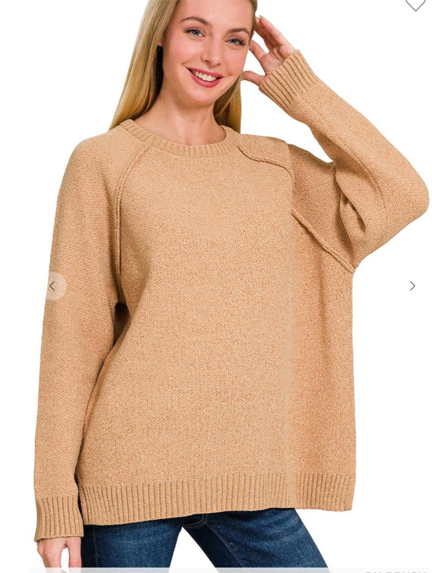 Chenille Raglan Sweater