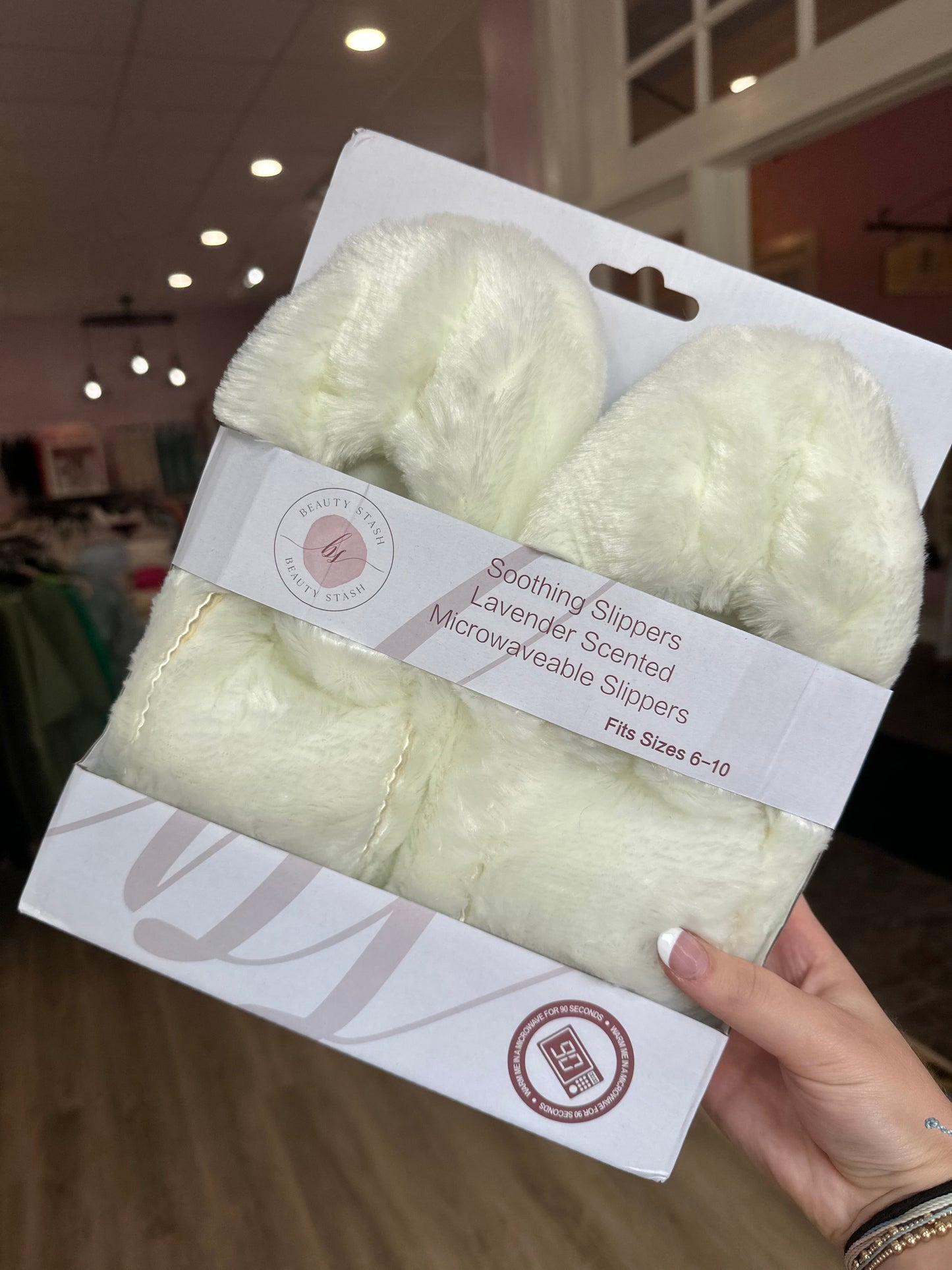 Microwaveable Cozy Lavender Slippers
