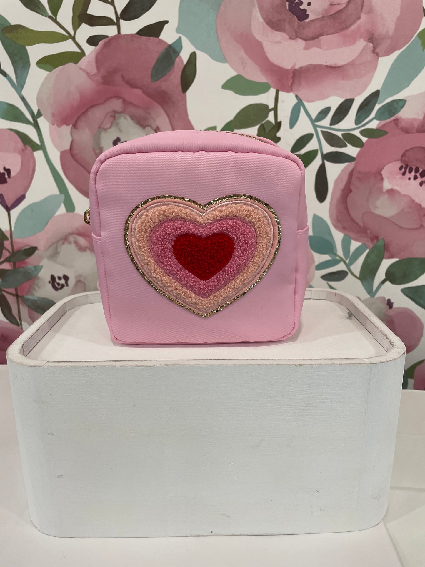 Heart Nylon Cosmetic Bag