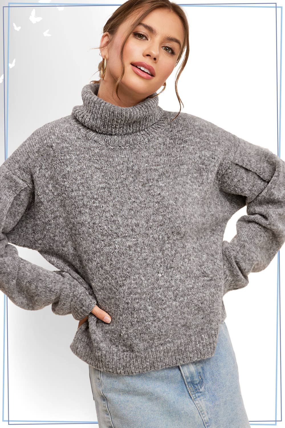 Loose Fit Turtleneck