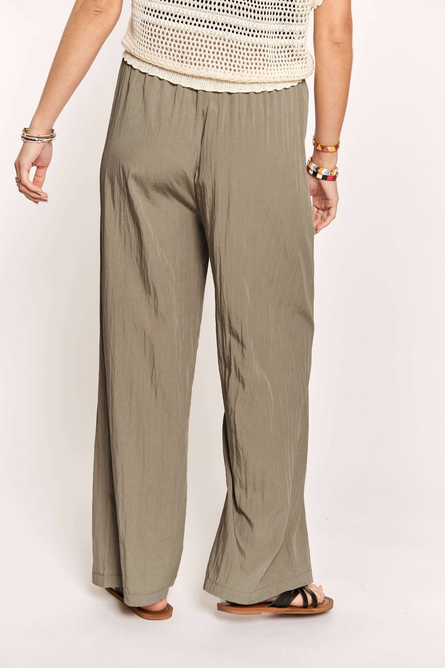 Waist Tie Flowy Pants