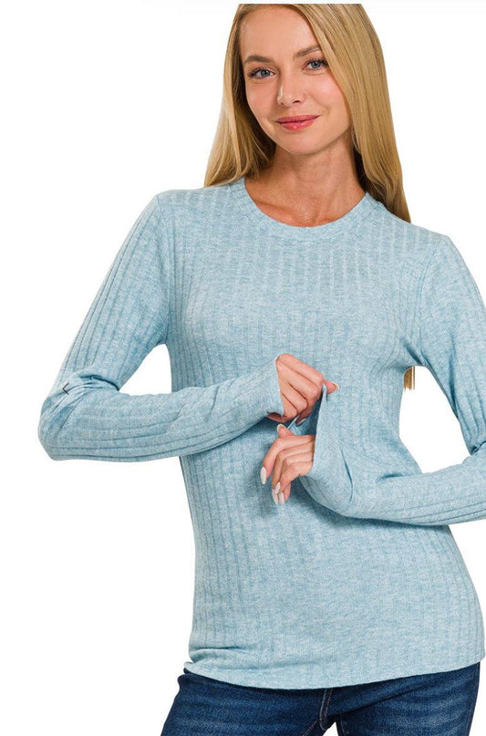 Ribbed Sleeved