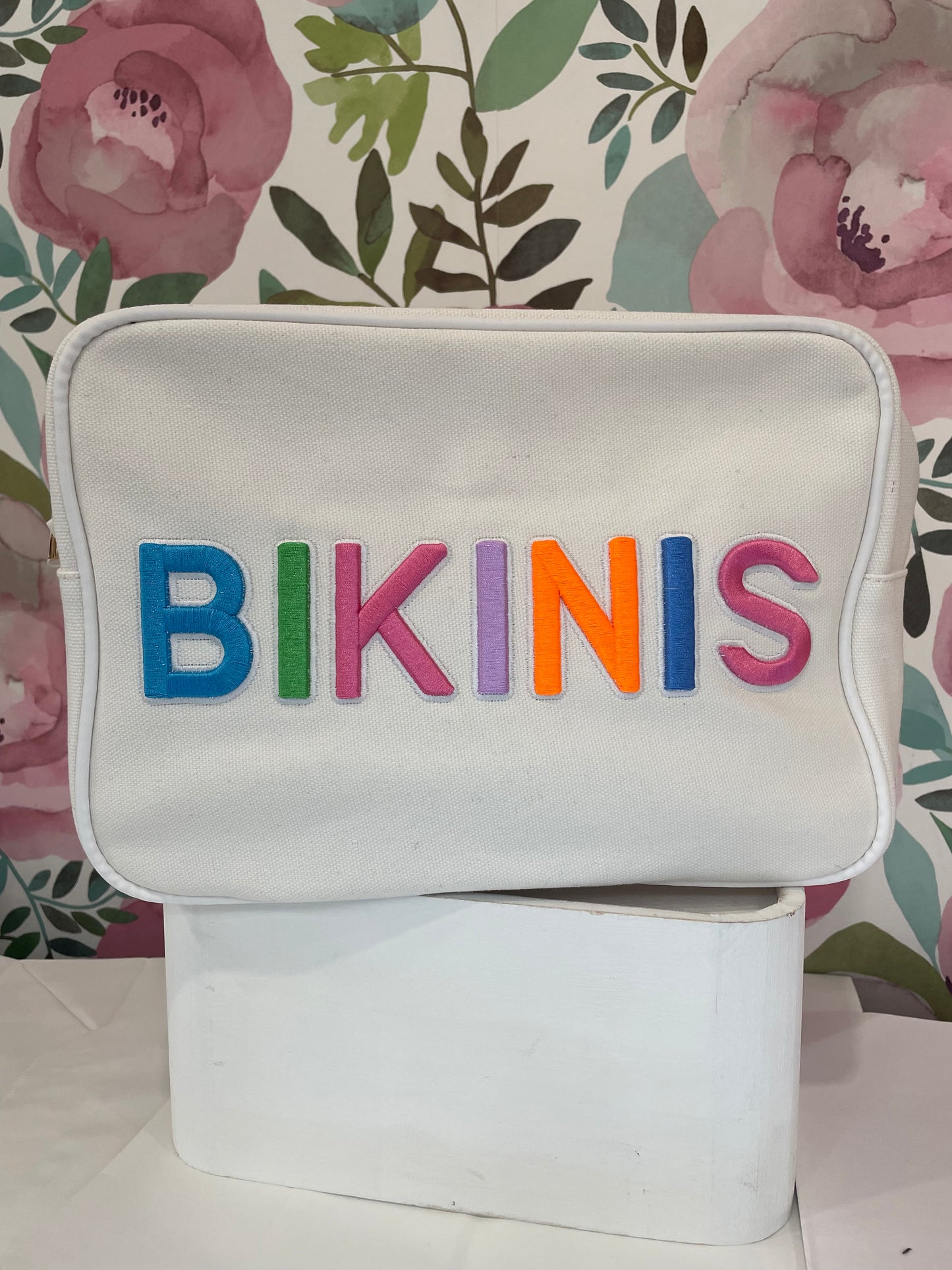 Bikinis XLarge Canvas Embroidered Bag