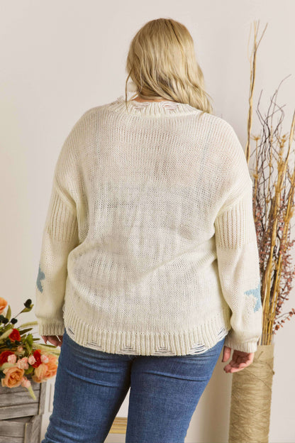 Frayed Edge Star Sweater