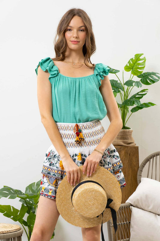 Flutter Ruffled Top