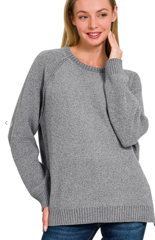 Chenille Raglan Sweater