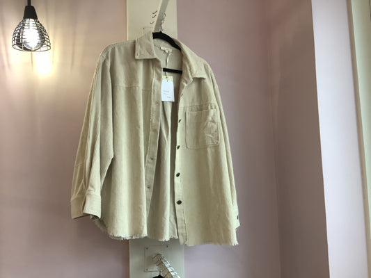 Washed Fabric Corduroy Button Down