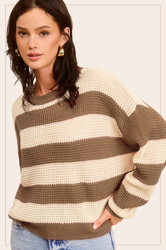 Striped Round Neck