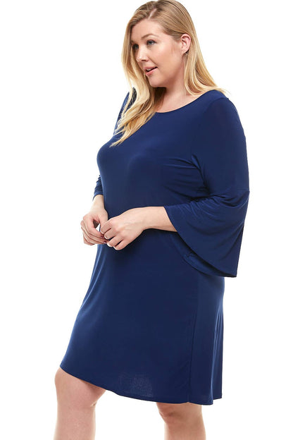 Curvy Bell Sleeve Dress