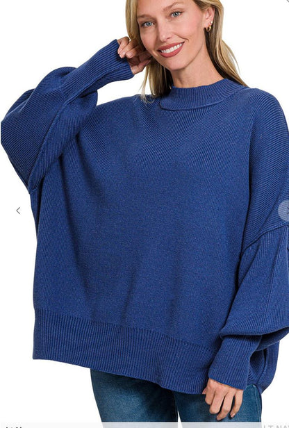 Side Slit Oversized Sweater