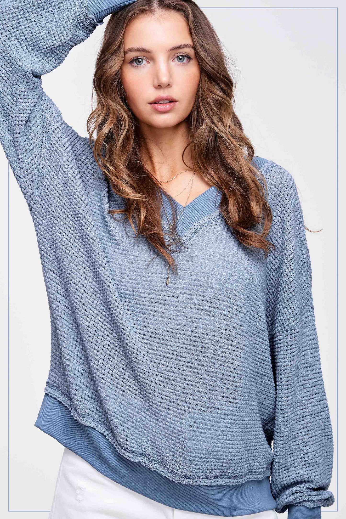 Loose Waffle Textured Top