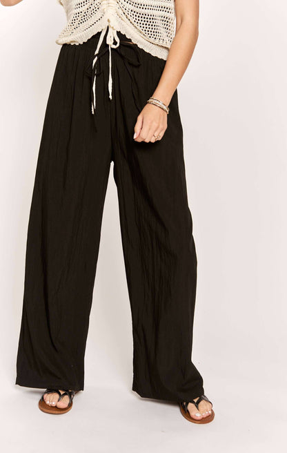 Waist Tie Flowy Pants