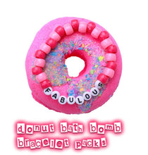 Pink Donut Bath Bomb and Bracelet Pack