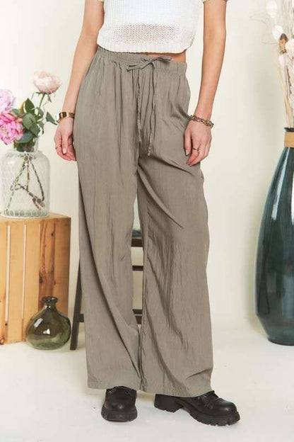 Waist Tie Flowy Pants