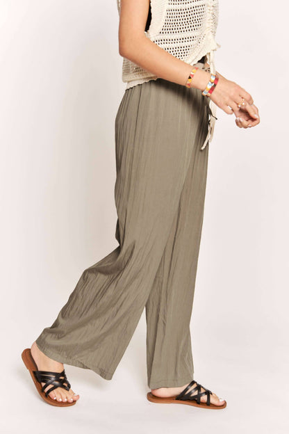 Waist Tie Flowy Pants