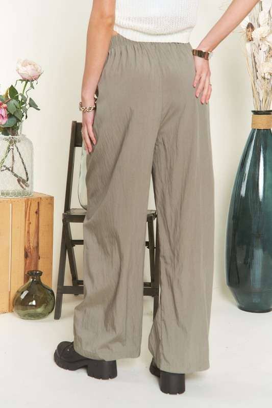 Waist Tie Flowy Pants