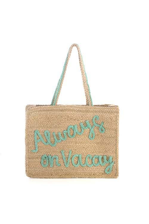 ALWAYS ON VACAY TOTE,NATURAL